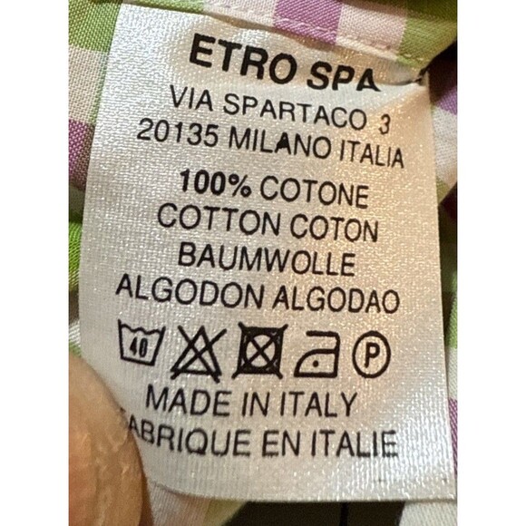 BIG & TALL Etro Spartaco 3 Mens Button Up Dress Shirt Sz XXL GUC - Picture 7 of 7
